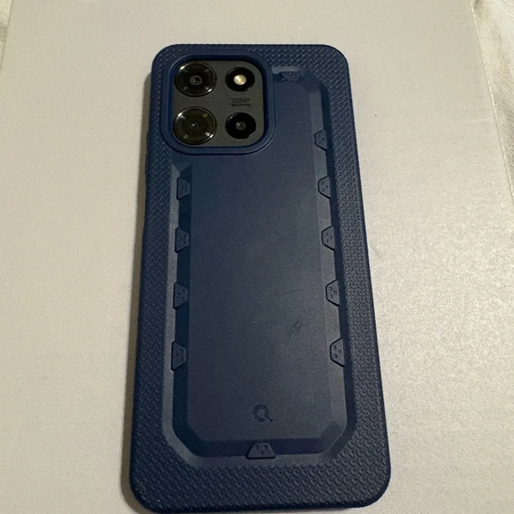 Samsung Smartphone with Blue Case